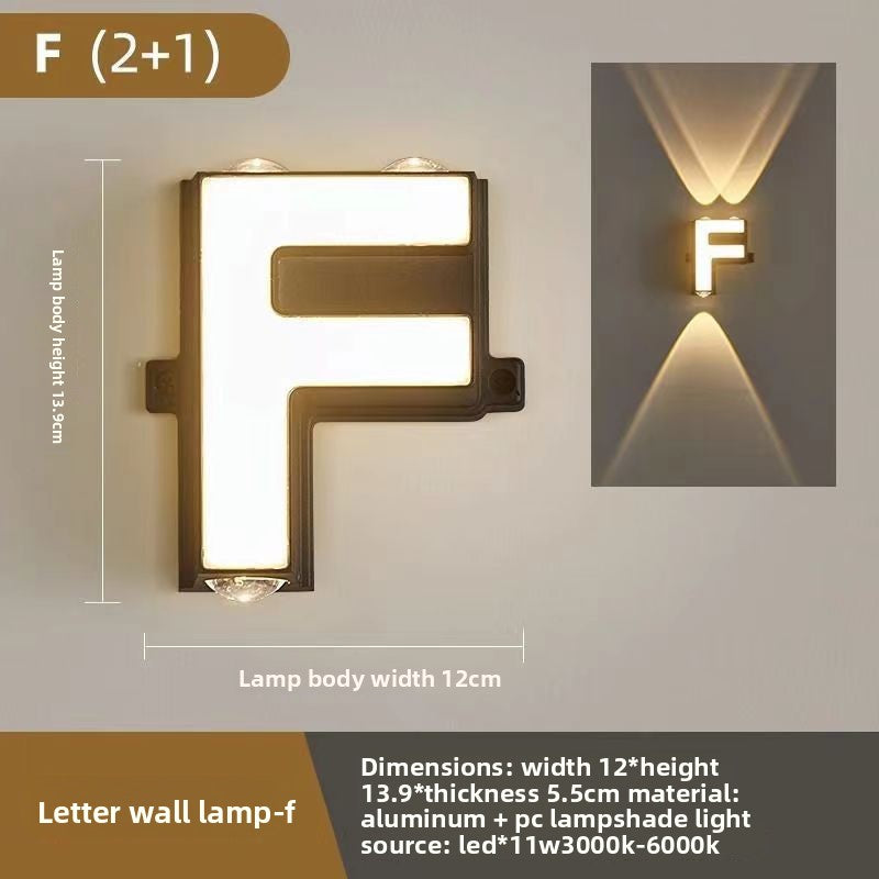 Creative Alphabet LED Wall Light