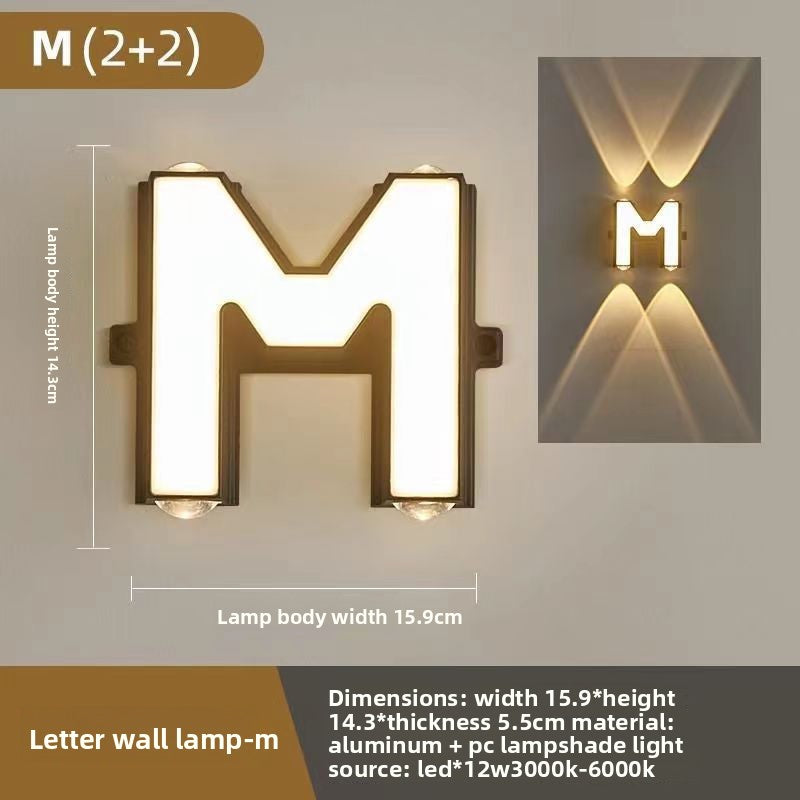 Creative Alphabet LED Wall Light