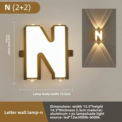 Creative Alphabet LED Wall Light