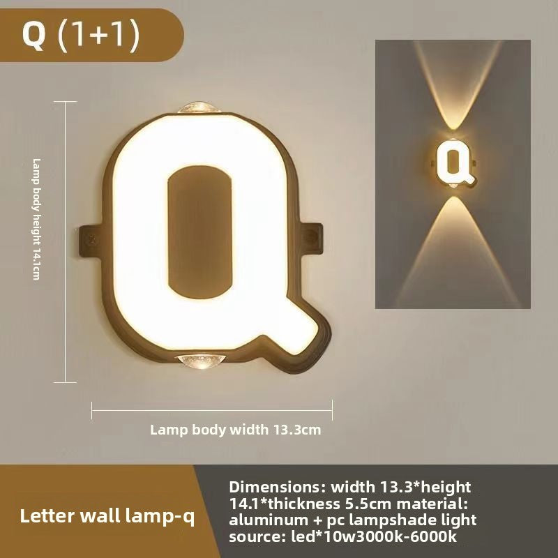 Creative Alphabet LED Wall Light