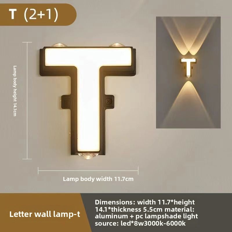 Creative Alphabet LED Wall Light