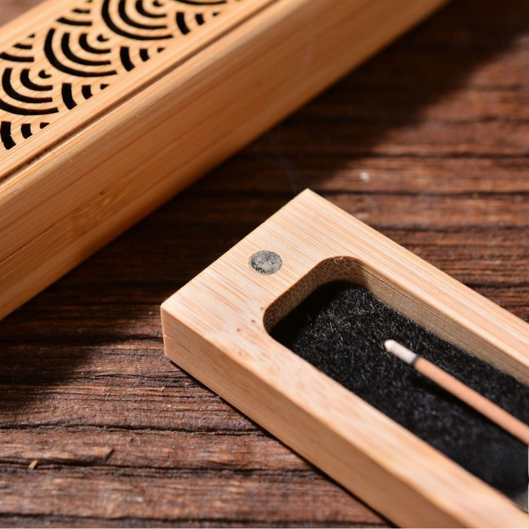 Creative Bamboo Carved Incense Box