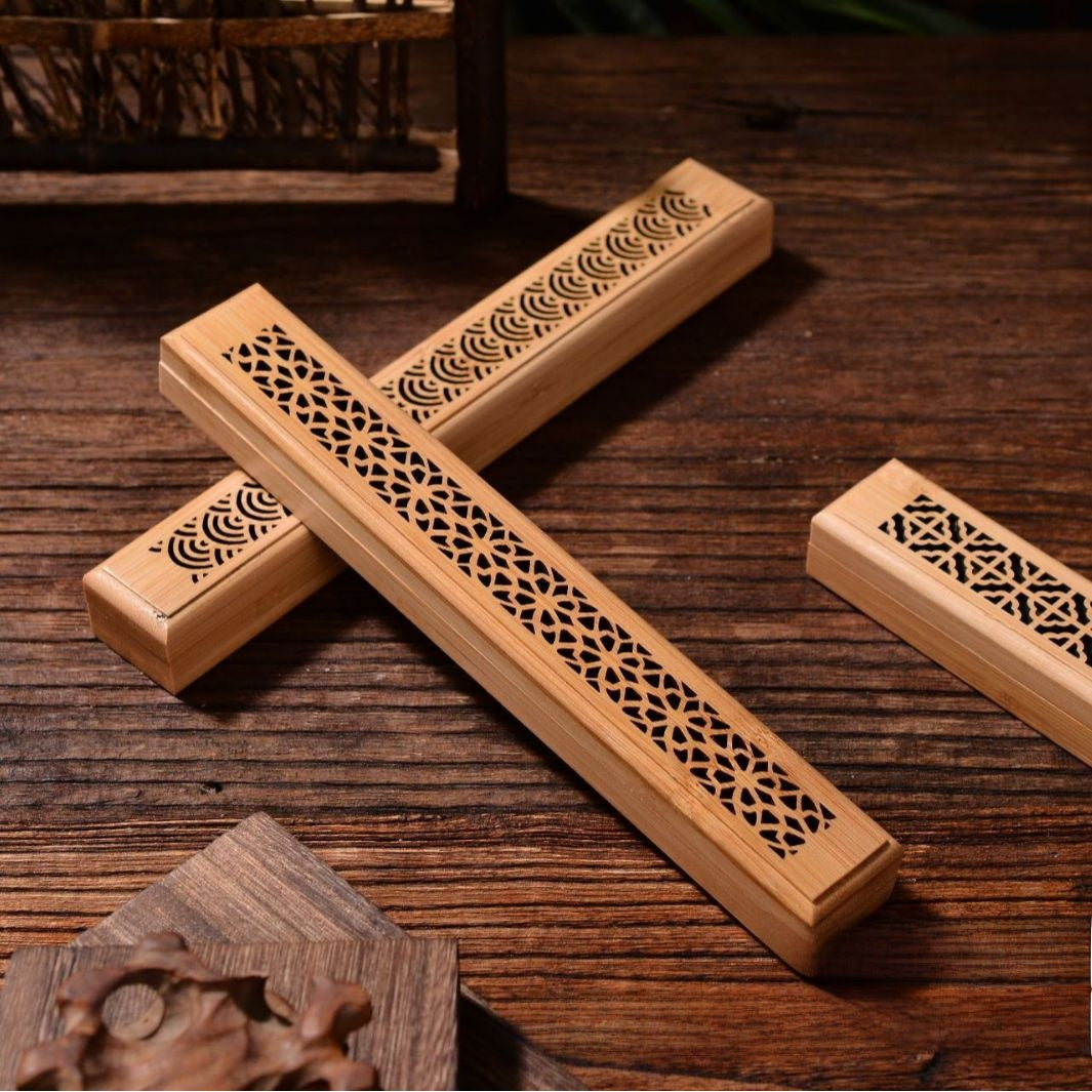 Creative Bamboo Carved Incense Box