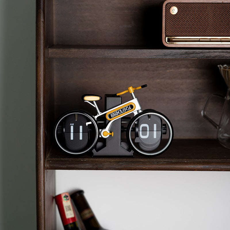 Creative Bicycle Page-Turning Desk Clock
