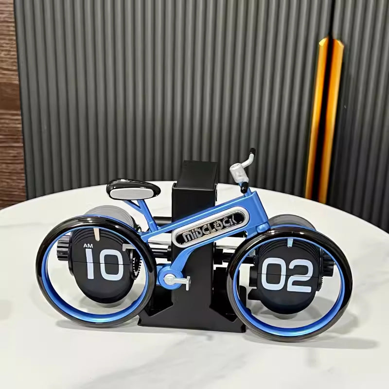 Creative Bicycle Page-Turning Desk Clock