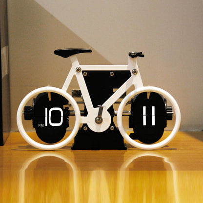 Creative Bicycle Page-Turning Desk Clock