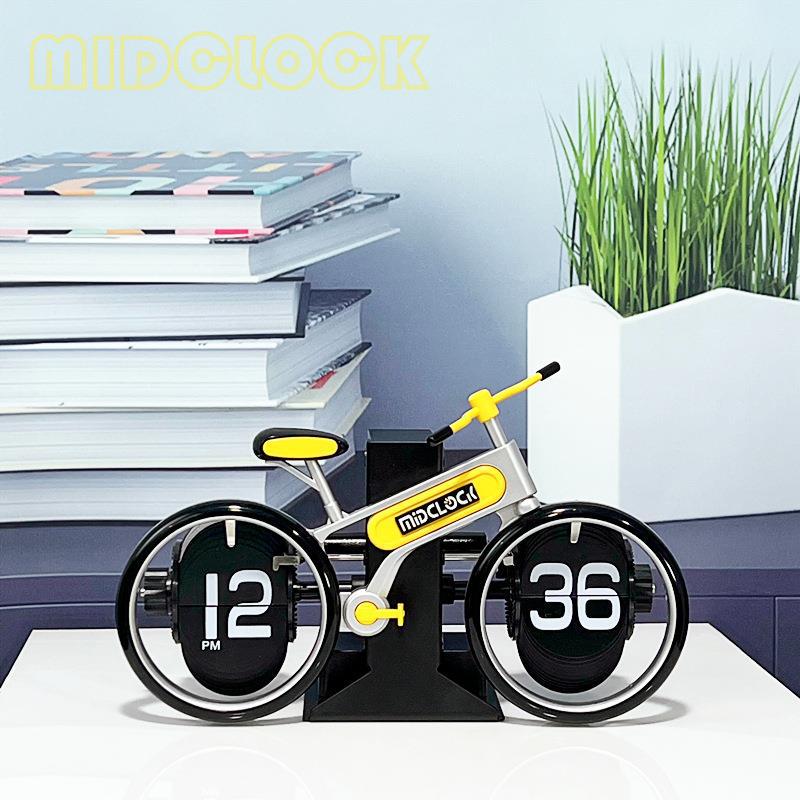 Creative Bicycle Page-Turning Desk Clock