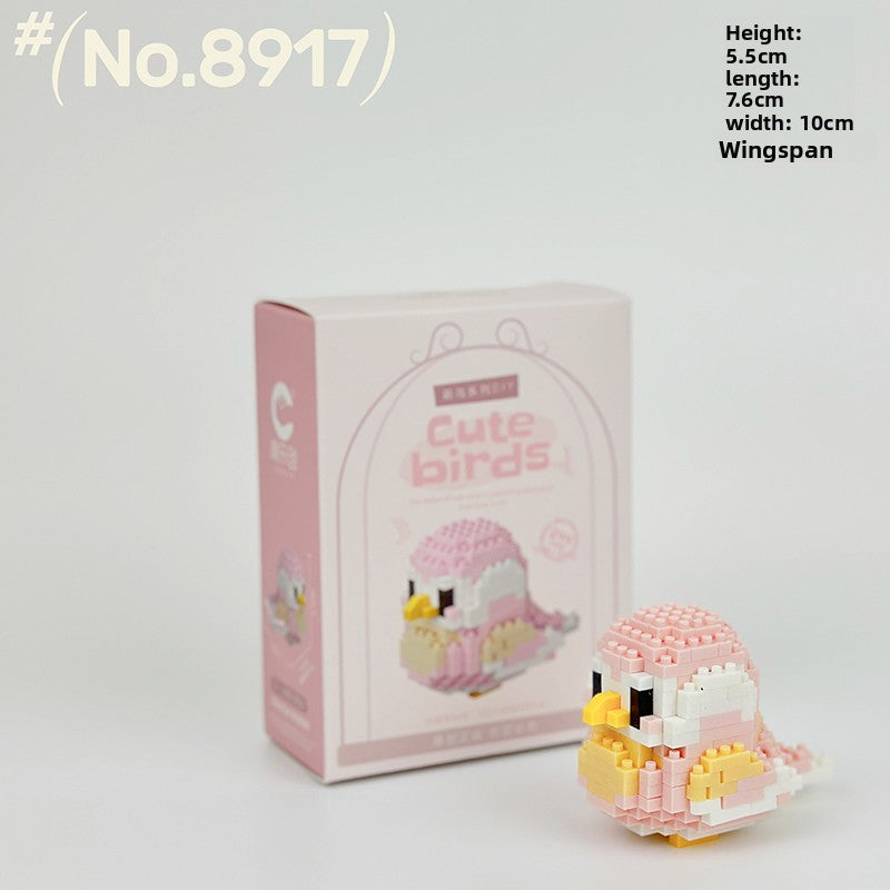 Creative Bird Micro Particle Building Blocks with Movable Wings