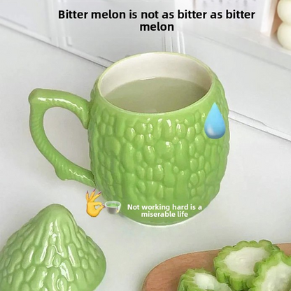Creative Bitter Gourd Ceramic Mug