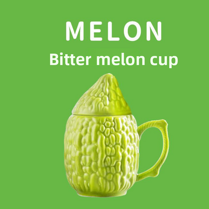 Creative Bitter Gourd Ceramic Mug