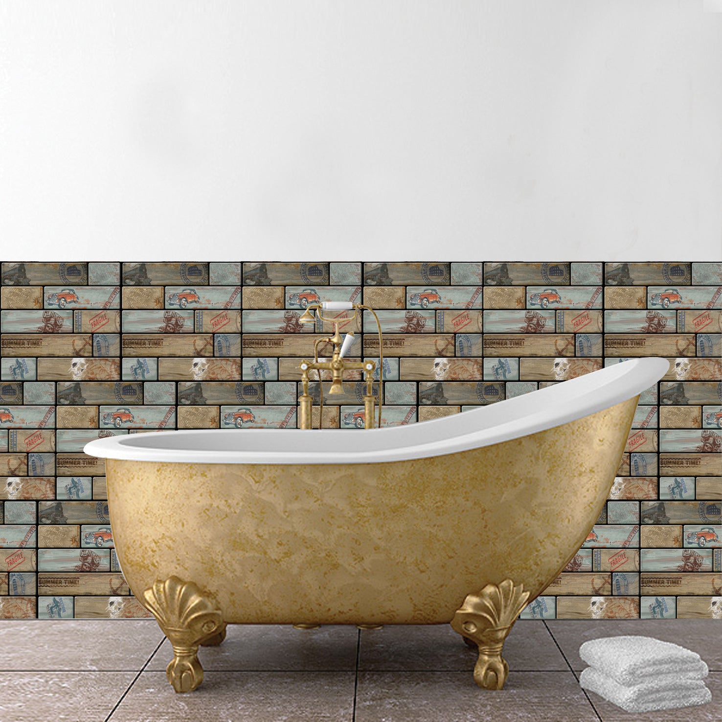 Creative Brick Pattern 3D Wallpaper