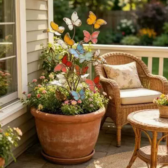 Creative Butterfly Garden Stake