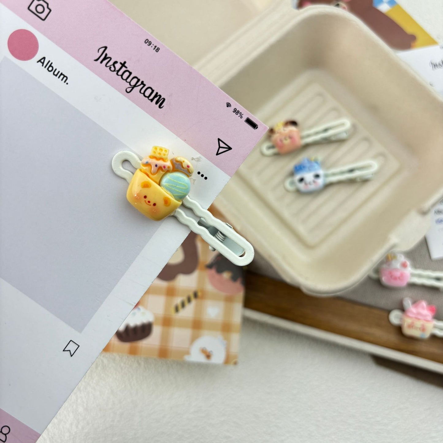 Creative Cartoon Ice Cream Hair Clip