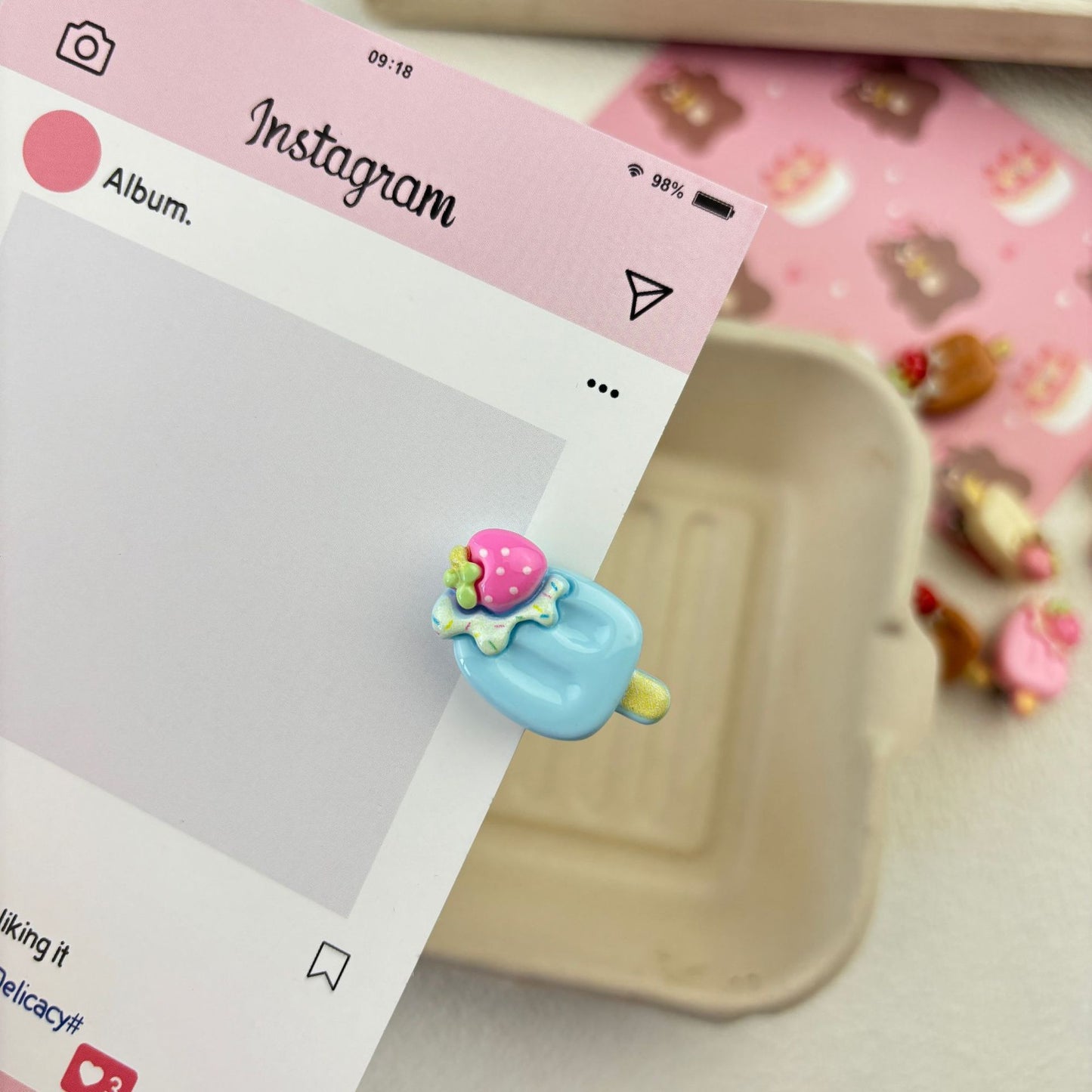 Creative Cartoon Ice Cream Hair Clip