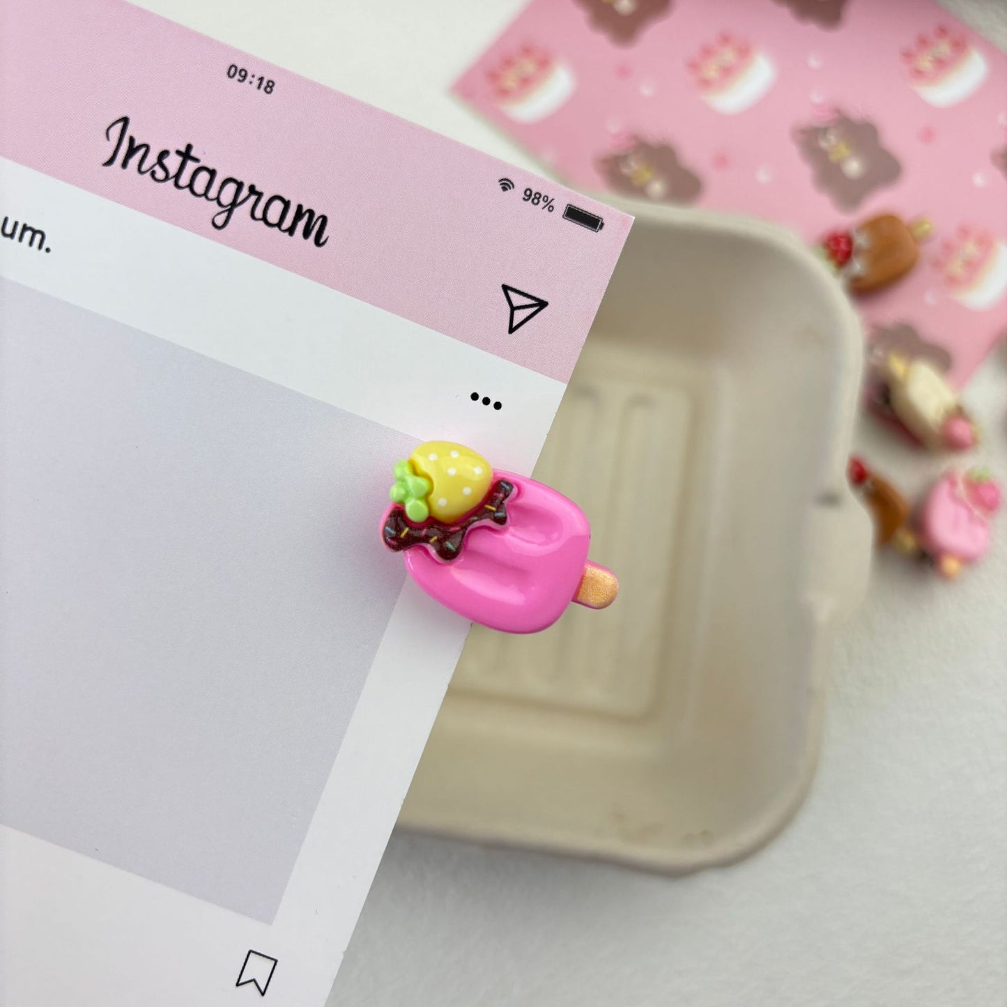 Creative Cartoon Ice Cream Hair Clip