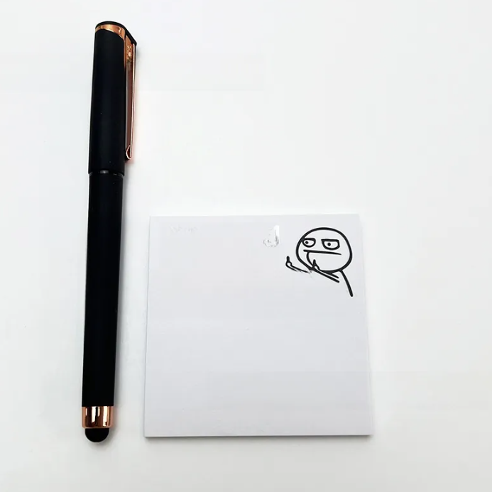 Creative Cartoon Sticky Notes with Pen