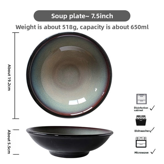 Creative Ceramic Bowl Retro Japanese Household Tableware
