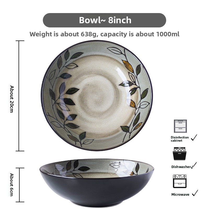 Creative Ceramic Bowl Retro Japanese Household Tableware