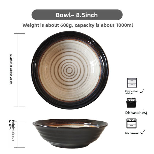 Creative Ceramic Bowl Retro Japanese Household Tableware
