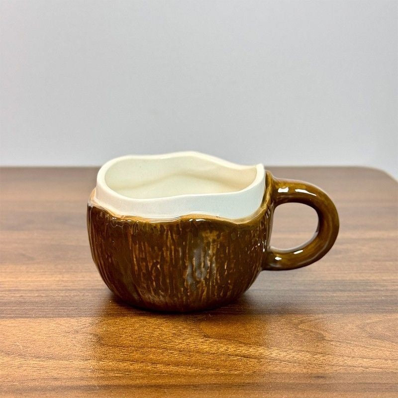 Creative Coconut Design Ceramic Mug