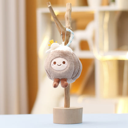 Creative Coconut Plush Toy Keychain Pendant