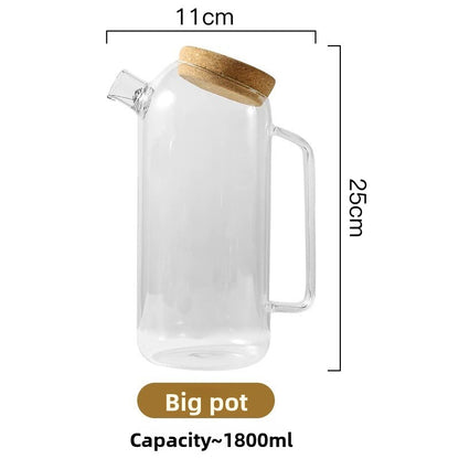 Creative Cork Stopper Glass Water Jug