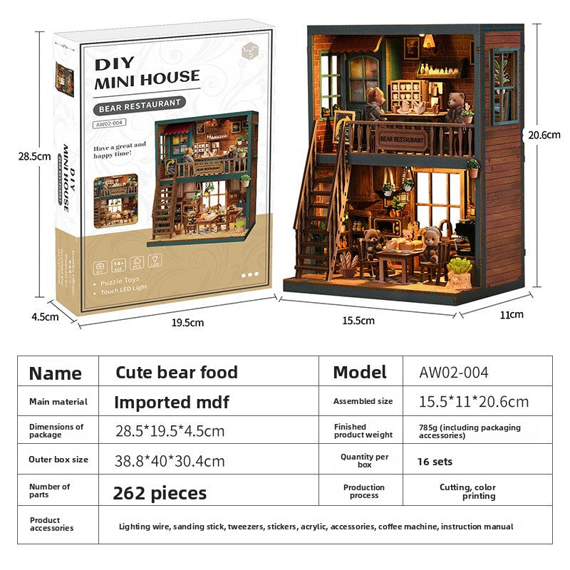Creative DIY Wooden Miniature House Model