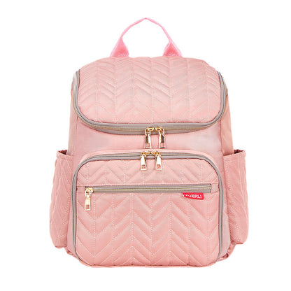Creative Embroidered Diaper Backpack with Dry Wet Separation