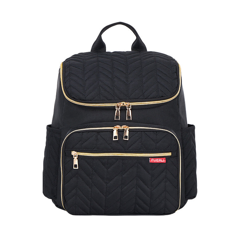 Creative Embroidered Diaper Backpack with Dry Wet Separation