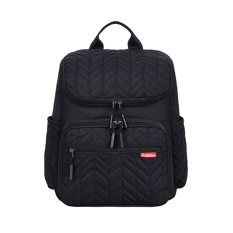 Creative Embroidered Diaper Backpack with Dry Wet Separation