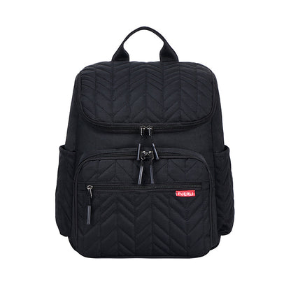 Creative Embroidered Diaper Backpack with Dry Wet Separation
