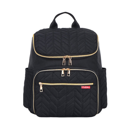 Creative Embroidered Diaper Backpack with Dry Wet Separation
