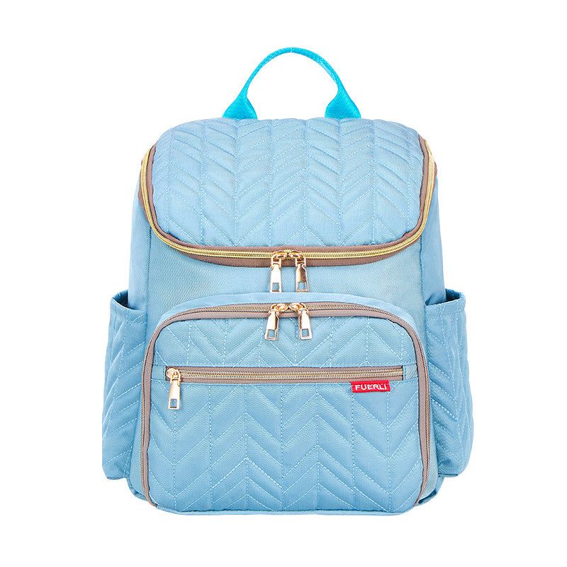 Creative Embroidered Diaper Backpack with Dry Wet Separation