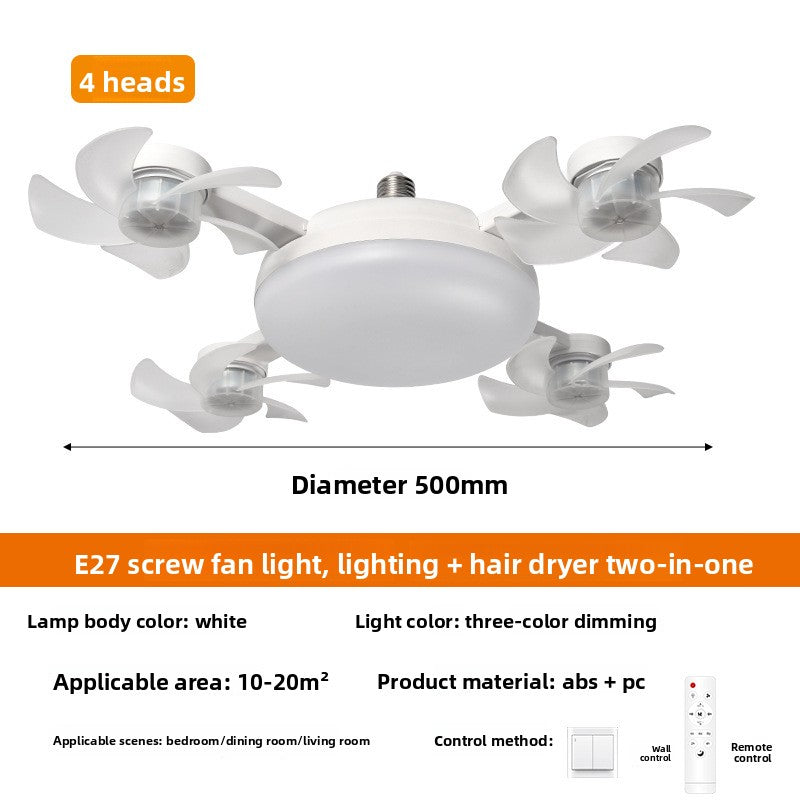 Creative Fan Blade Ceiling Light with Remote Control