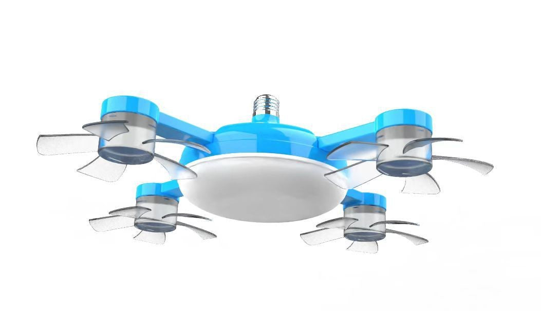Creative Fan Blade Ceiling Light with Remote Control