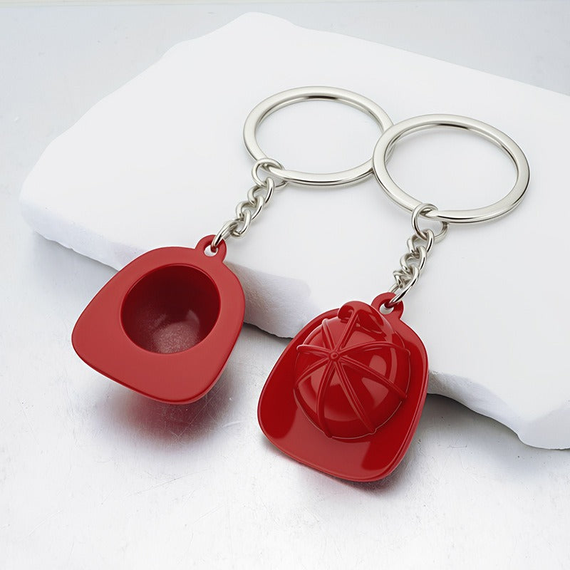 Creative Fire Helmet Keychain Pendant