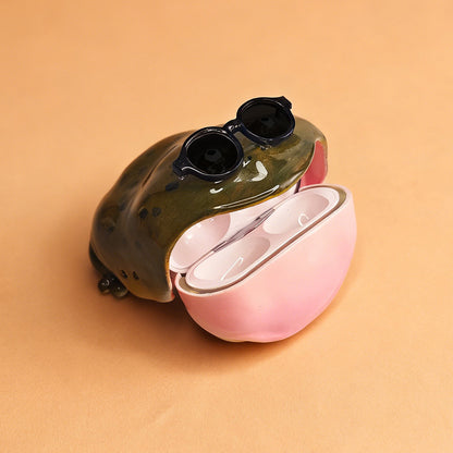 Creative Frog Design Hard Plastic Earphone Case