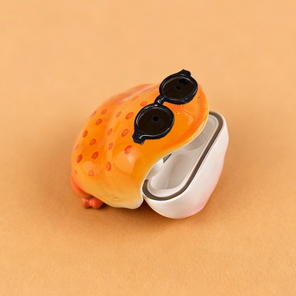 Creative Frog Design Hard Plastic Earphone Case