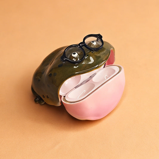 Creative Frog Design Hard Plastic Earphone Case