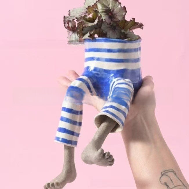 Creative Half-Body Resin Flower Pot Ornament