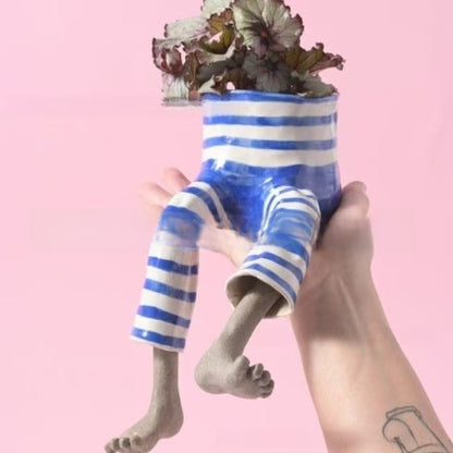 Creative Half-Body Resin Flower Pot Ornament