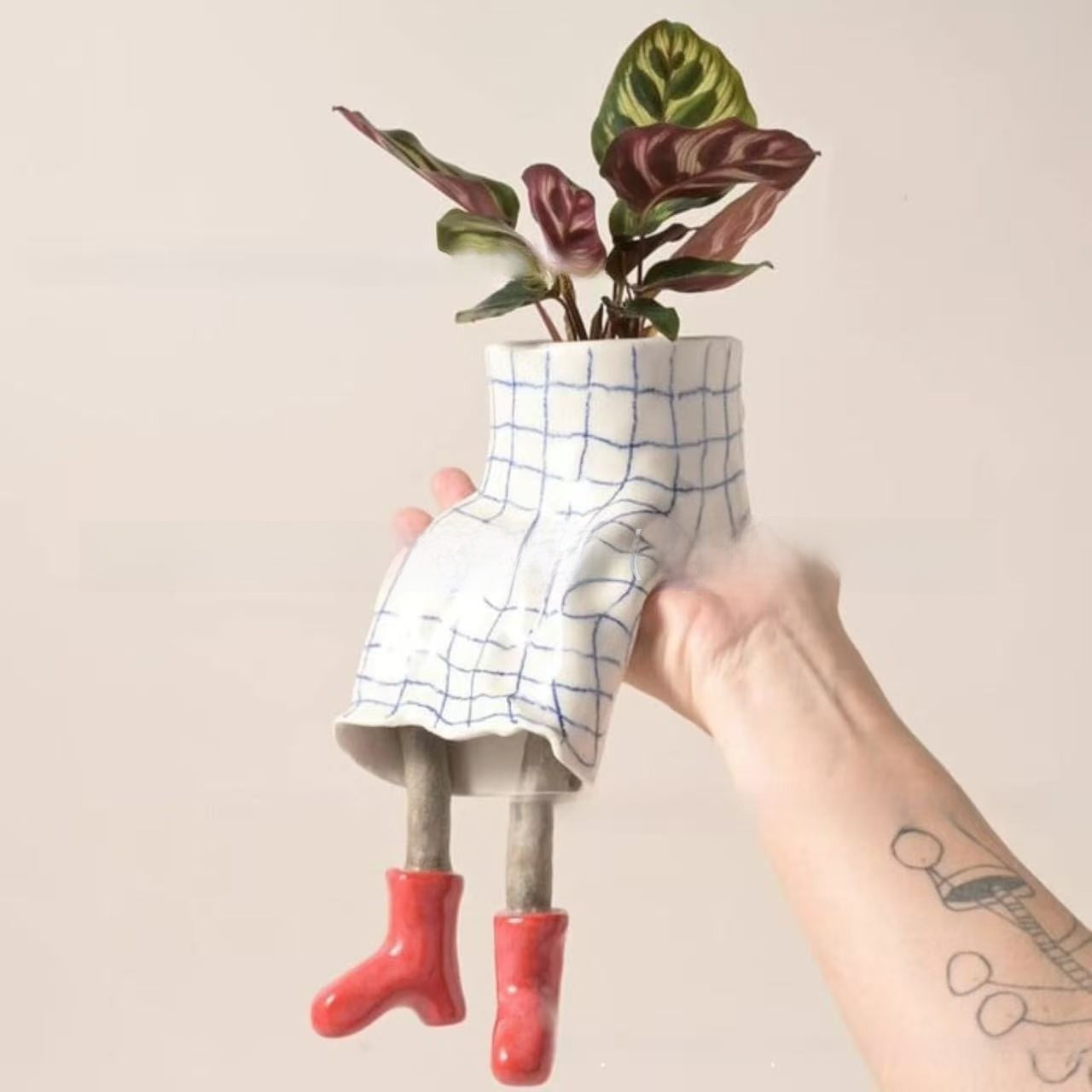 Creative Half-Body Resin Flower Pot Ornament