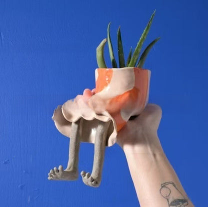 Creative Half-Body Resin Flower Pot Ornament