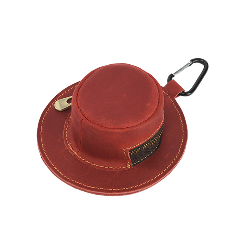 Creative Hat Shape Genuine Leather Coin Purse