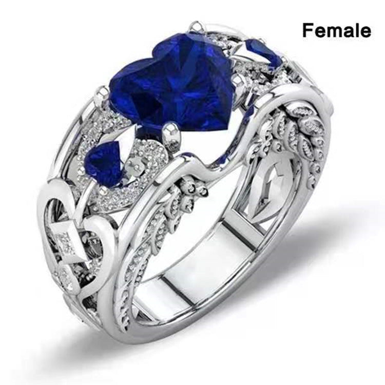 Creative Heart Shape Crown Ring