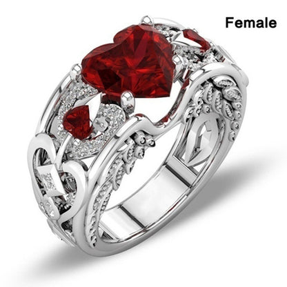 Creative Heart Shape Crown Ring