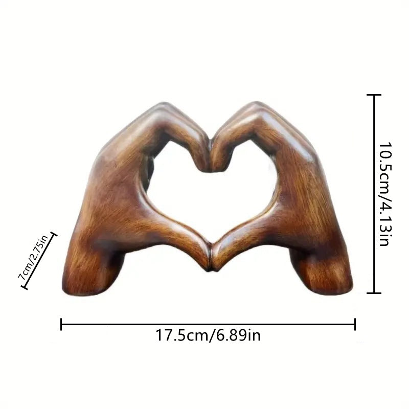 Creative Heart-shaped Resin Statue Home Decor Gift