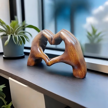Creative Heart-shaped Resin Statue Home Decor Gift