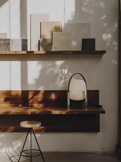 Creative Leather Glass Table Lamp