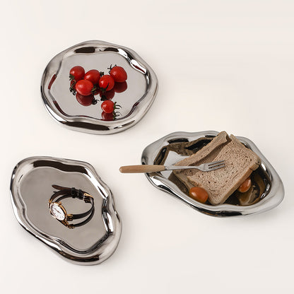 Creative light luxury ceramic storage tray